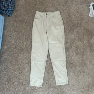 Zara Cream Skinny Pants Chic Style